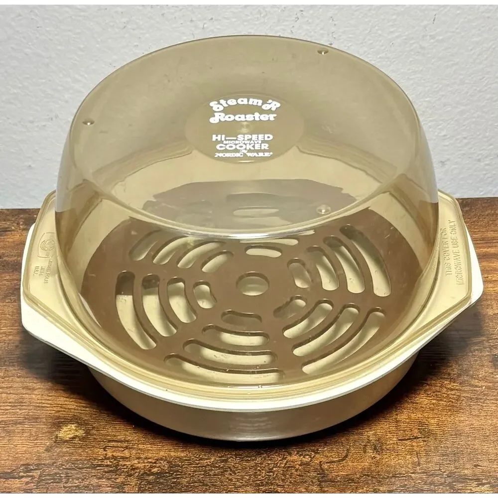 Vintage Nordic Ware Steam R Roaster Hi-speed Microwave Cooker Roaster Steamer